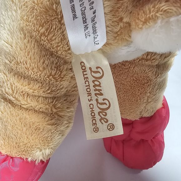 Dandee Clarice Plush Rudolph Red Nose Reindeer Pink Scarf Christmas Toy 13" - Picture 10 of 12